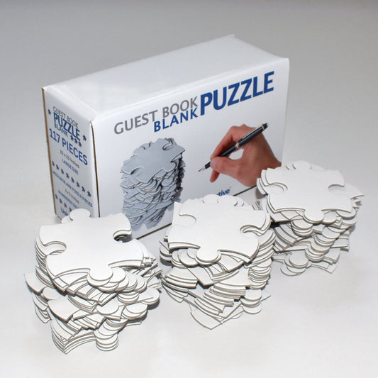 Large Blank Puzzle 33x23 inches, 117 Large Numbered Pieces