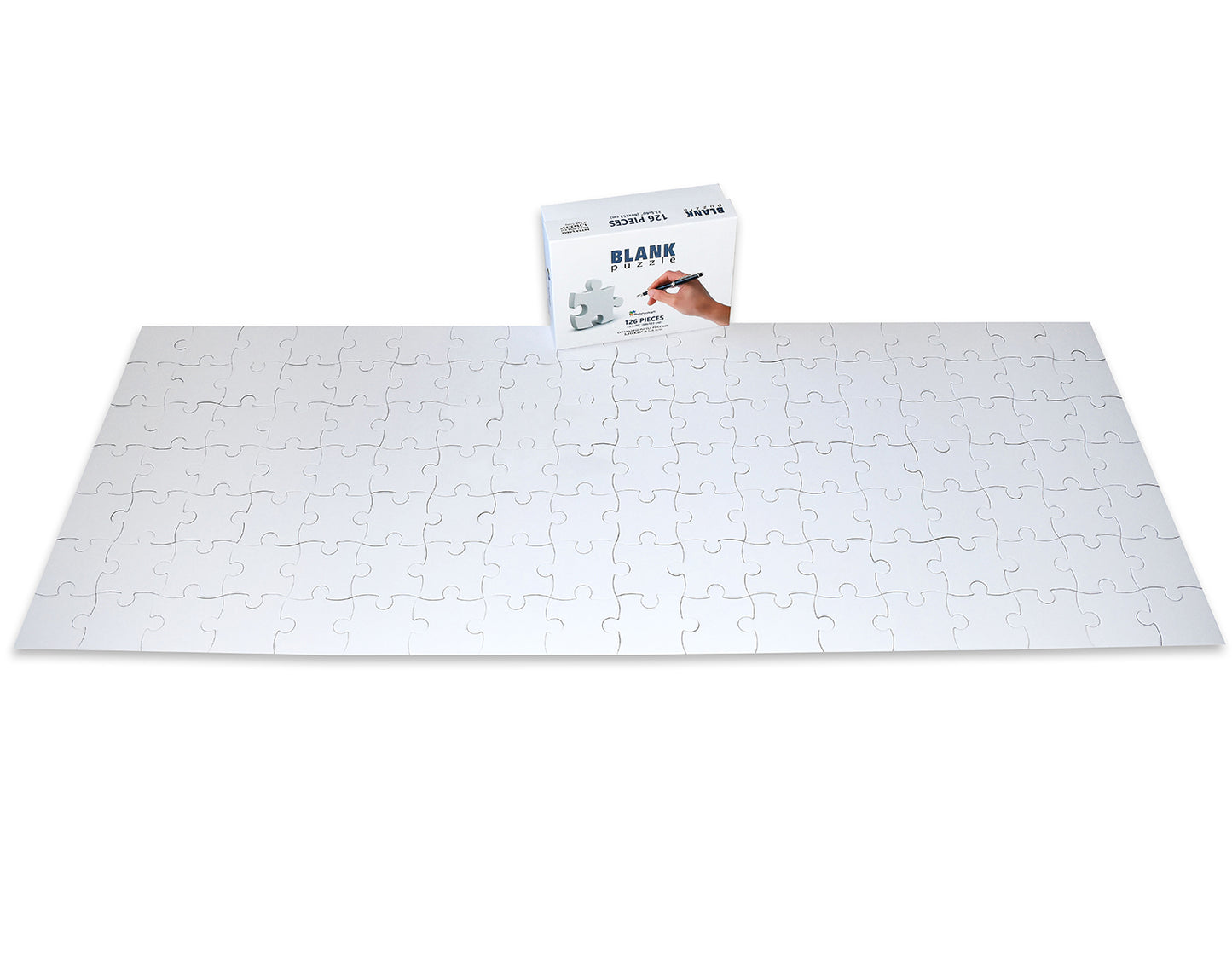 Large Wide Blank Puzzle, 60x23 inches, 126 Large Numbered Pieces